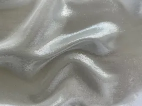 Airy Metallic Silver Silk Blend Lame (Made in Italy)