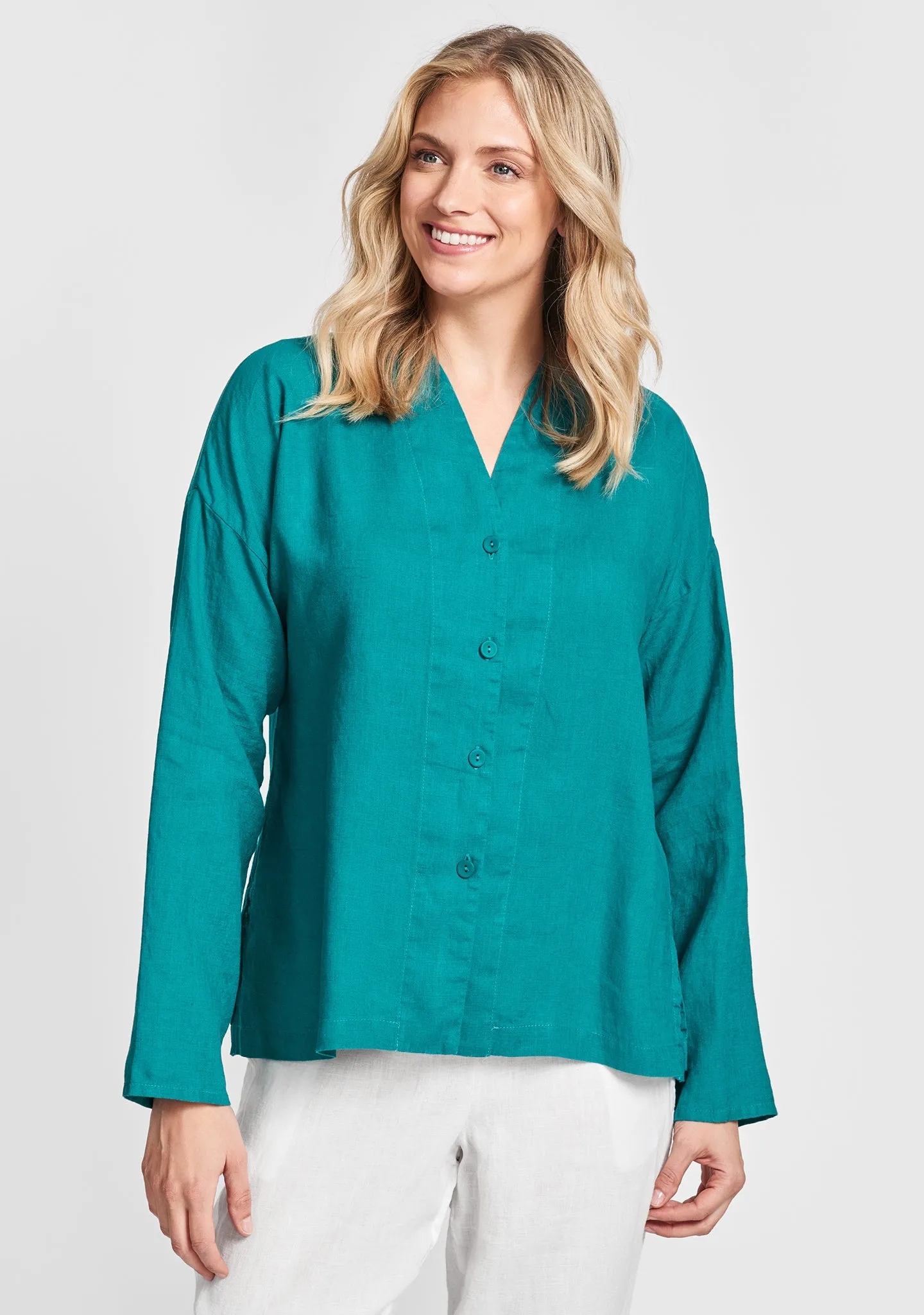 Alluring Blouse - Linen Blouse - FINAL SALE