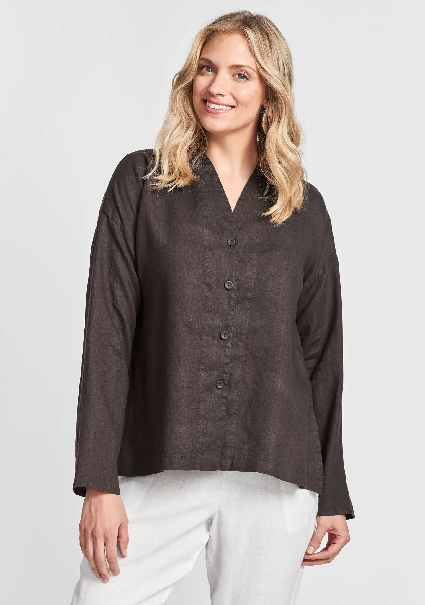 Alluring Blouse - Linen Blouse - FINAL SALE