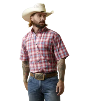 Ariat Red & Blue Plaid Pro Series Jayceon Classic Fit Shirt