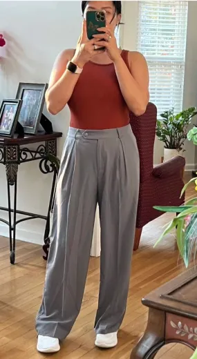 Baggy And Flowy Women's Dress Causal Suit Pants