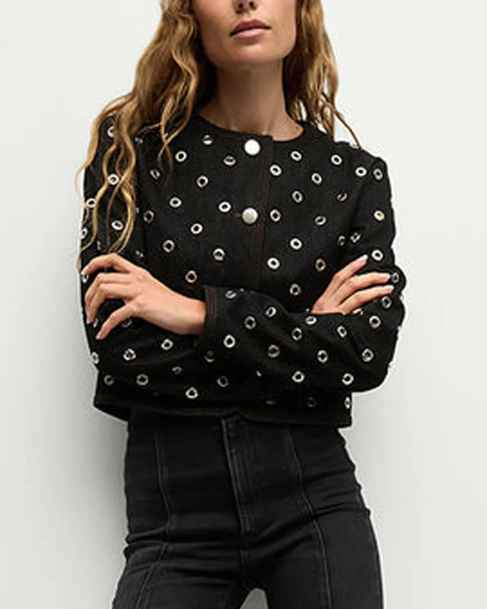 Black Beale Grommet Jacket