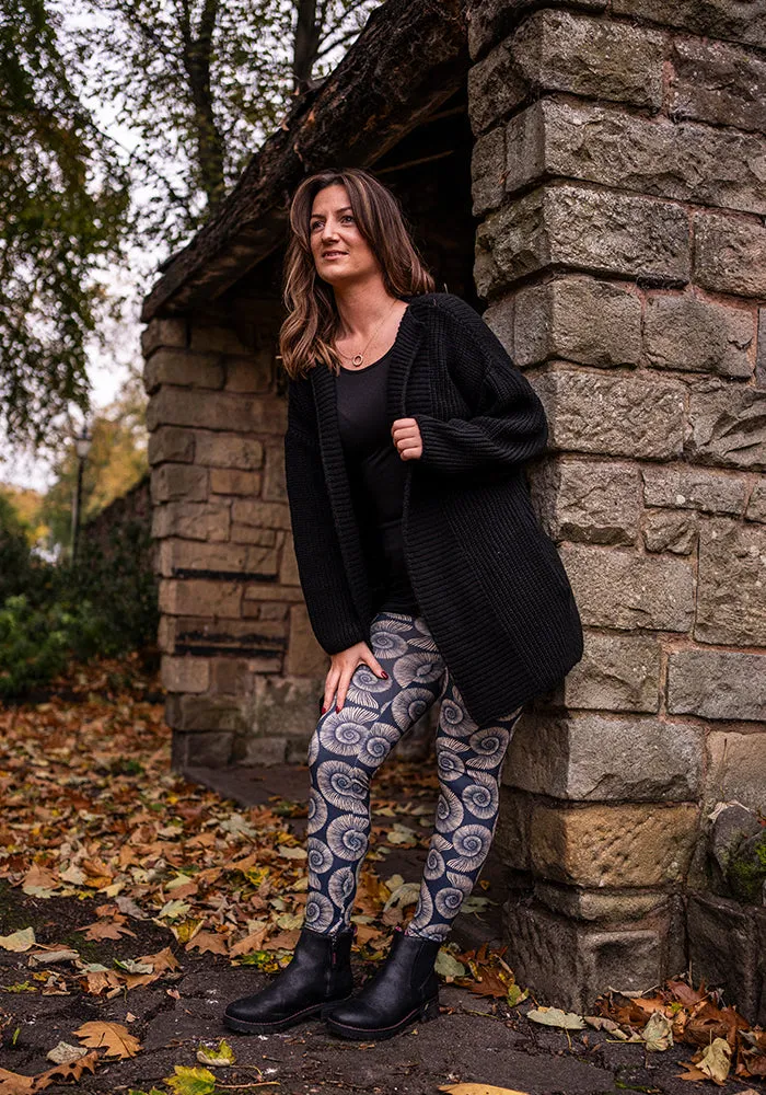 Black Long Line Ribbed Knitted Cardigan