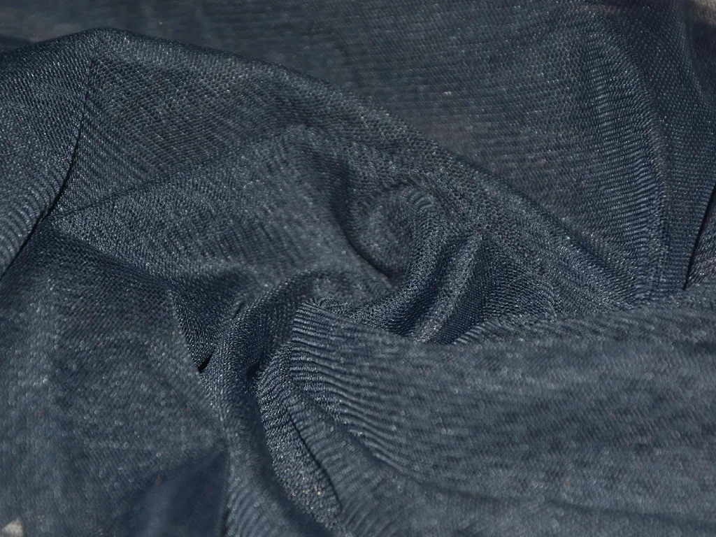 Black Plain Soft Net Fabric