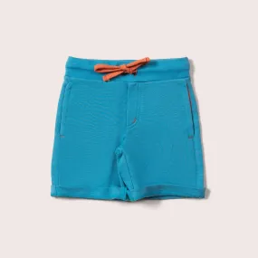 Blue Marl Comfy Jogger Shorts