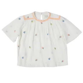 Bonheur du Jour Paris Marthe Baby   Girl Blouse Blanc