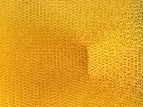Bright Yellow Plain Net Fabric