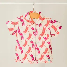 Children's Cosmo shirt in Dragonfly (cream)