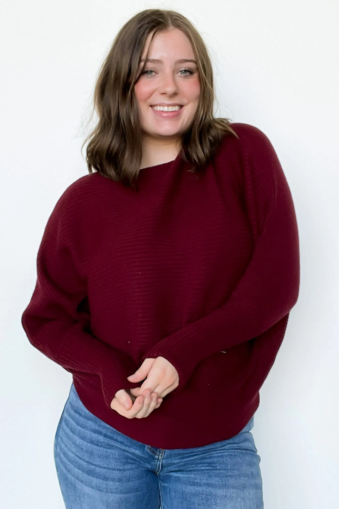 Corina Ribbed Boat Neck Knit Sweater - FINAL SALE