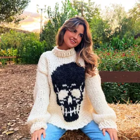 Cozy Hand Knit Skull Sweater