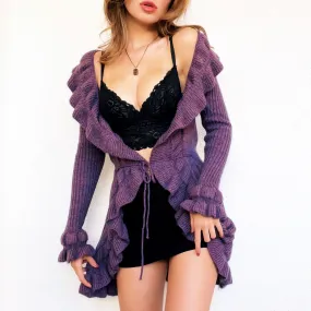 Cozy Plum Cardigan