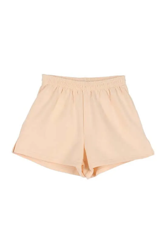 Cream Comfy Sweat Causal Shorts