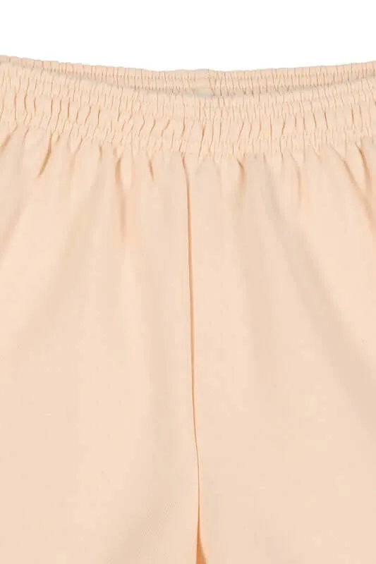 Cream Comfy Sweat Causal Shorts