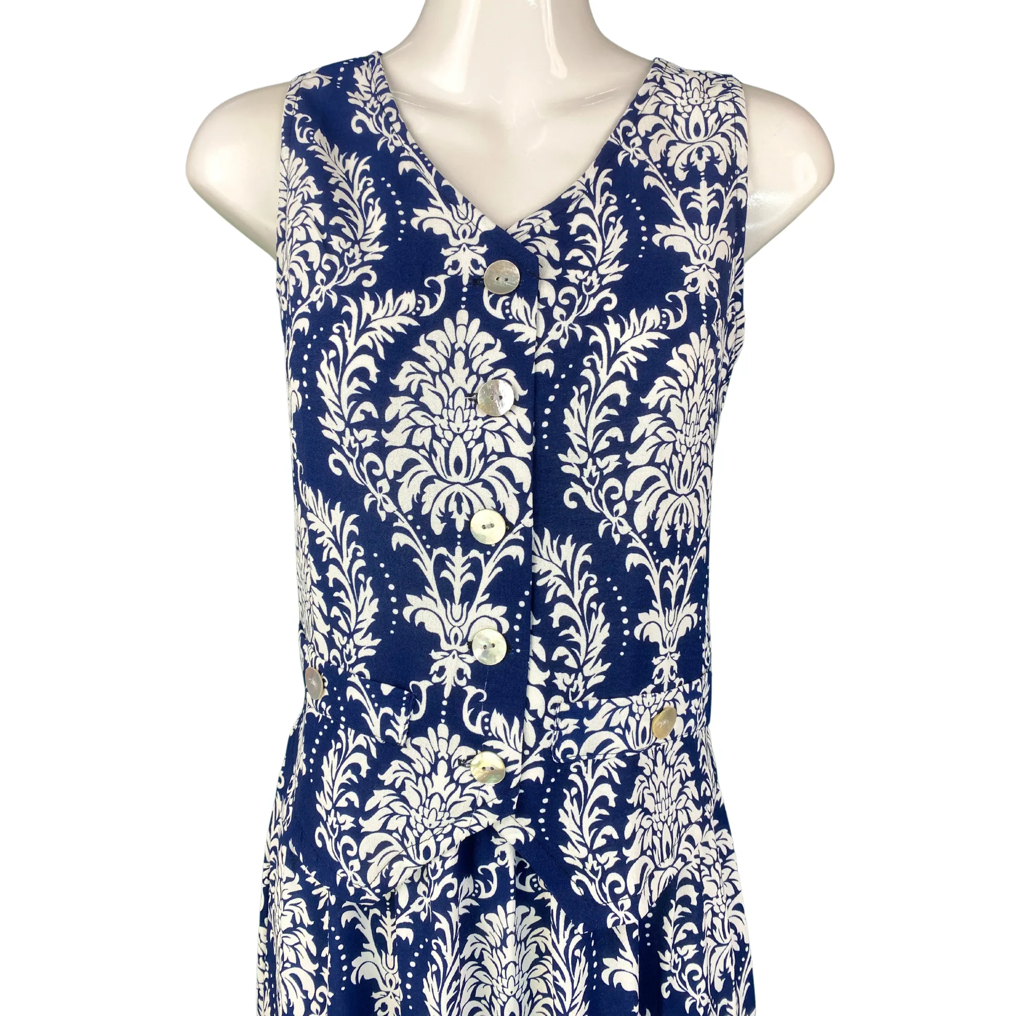 Diane Printed Vest & Skirt in Lovely Paisley Print