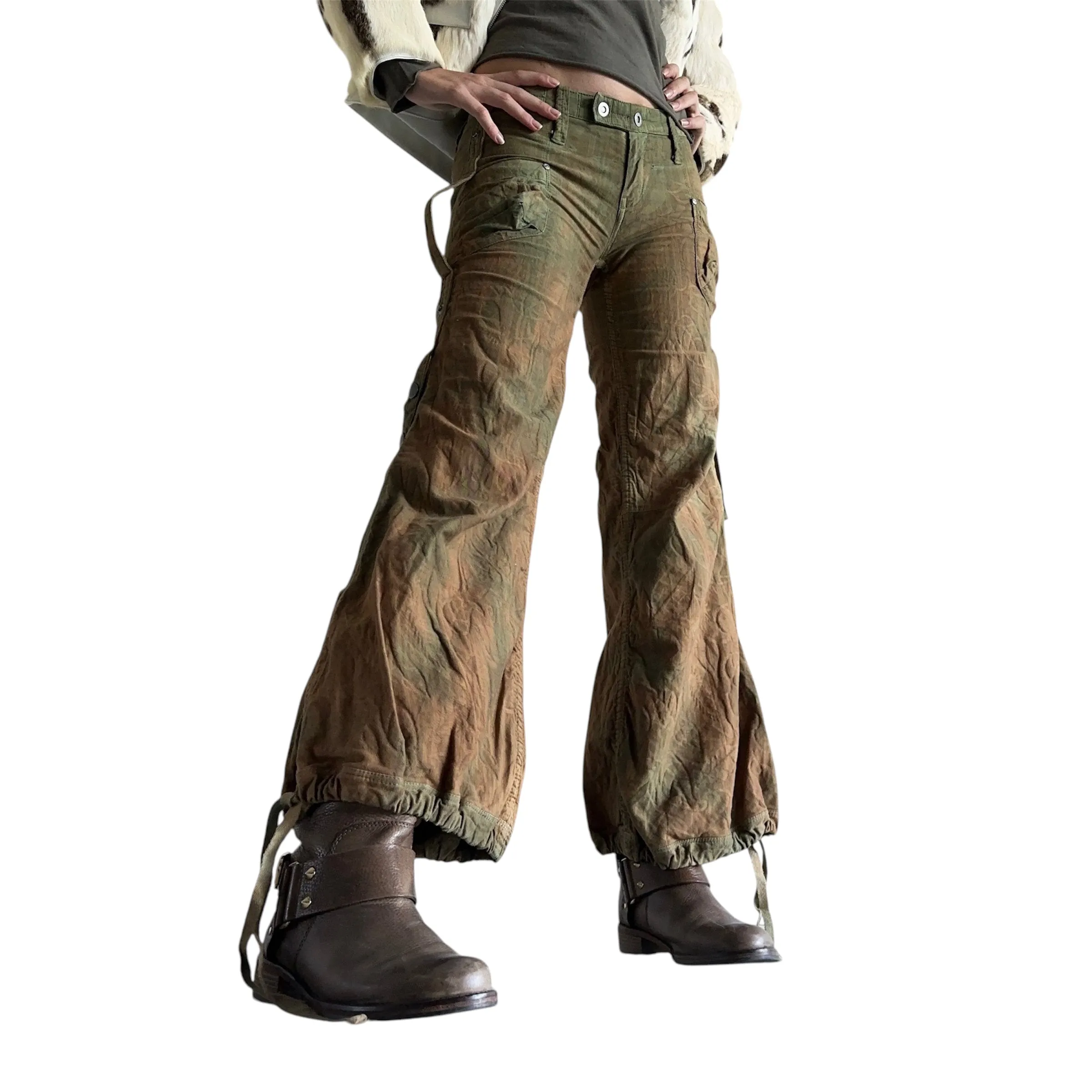 Diesel Earthy Dyed Cargo Pants (XS)
