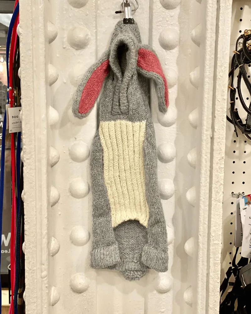 Ear-Resistable Hand-Knit Bunny Dog Sweater (DOG & CO. Exclusive)