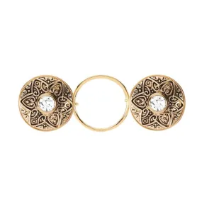 EMBRACE PATENTED FASHION FASTENER GOLD FLOWER 2
