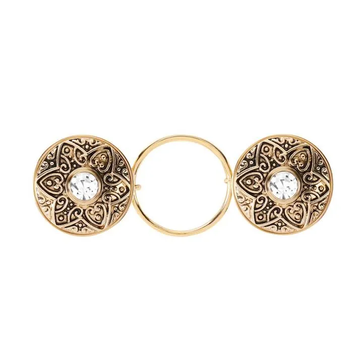 EMBRACE PATENTED FASHION FASTENER GOLD FLOWER 2
