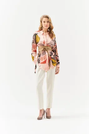 FLORAL LONG SLEEVE SHIRT ROSE