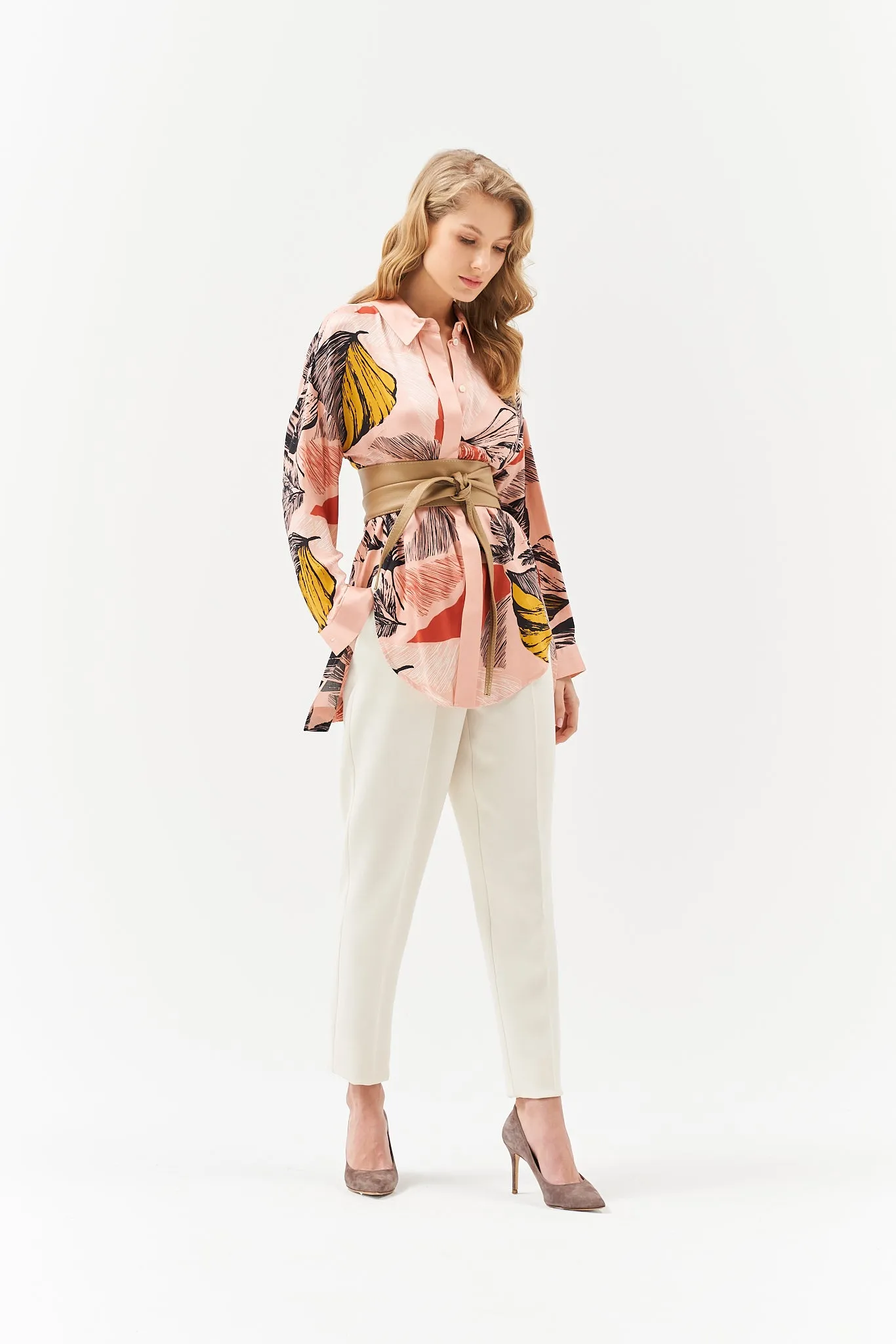 FLORAL LONG SLEEVE SHIRT ROSE
