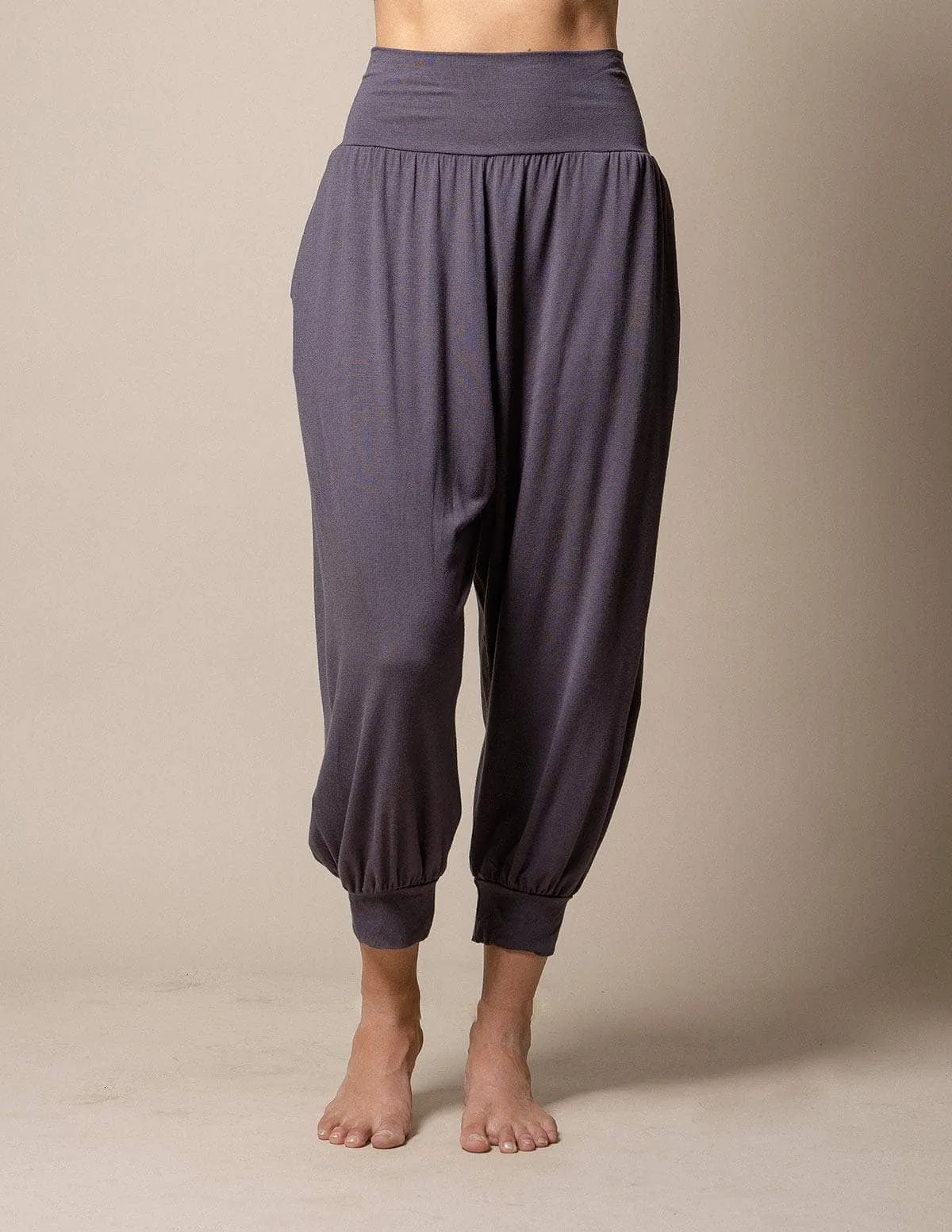 Flowy Harem Pants - Charcoal - As-Is-Clearance