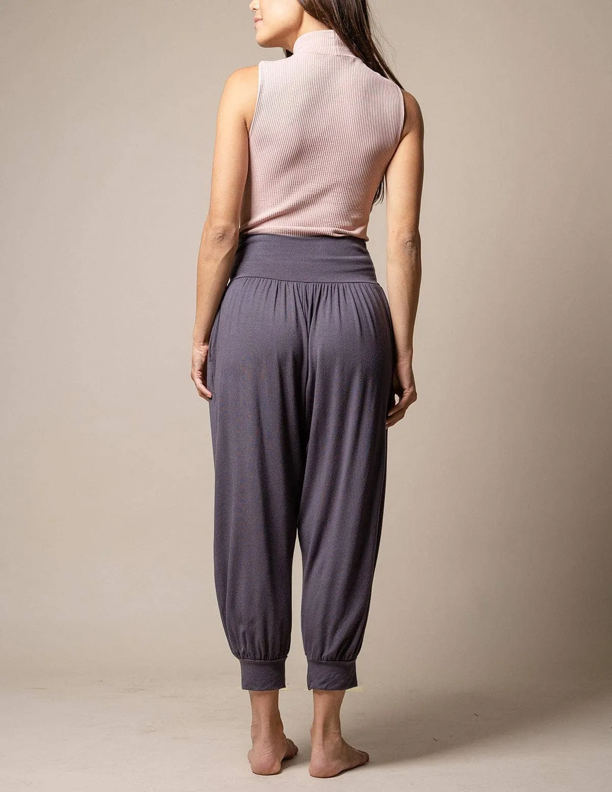 Flowy Harem Pants - Charcoal - As-Is-Clearance