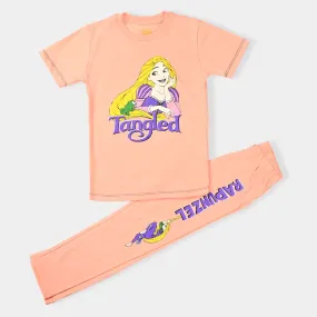 Girls Poly Cotton Jersey Nightwear 2PC Suit