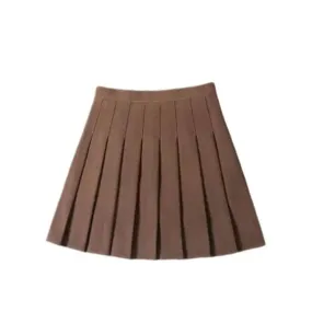High Waist Pleated A Line Shorts Skirts