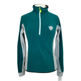 Horseware 'Fiona' 1/4 Zip Fleece Pullover in Pine/Grey - Women's Small