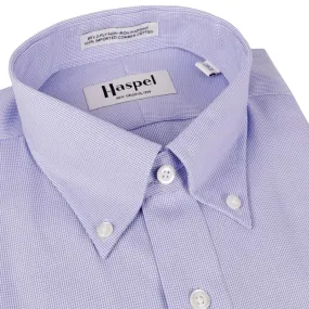 Howard Lt. Blue Mini Houndstooth (Regular Fit) Dress Shirt - Button Down Collar