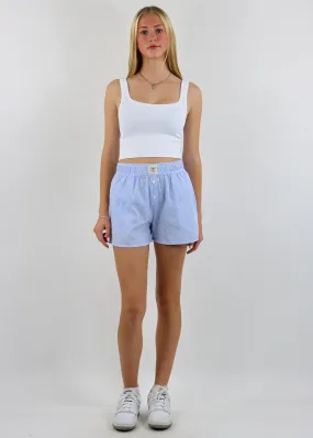 I'll Be Fine Seersucker Boxer Shorts ★ Sky Blue