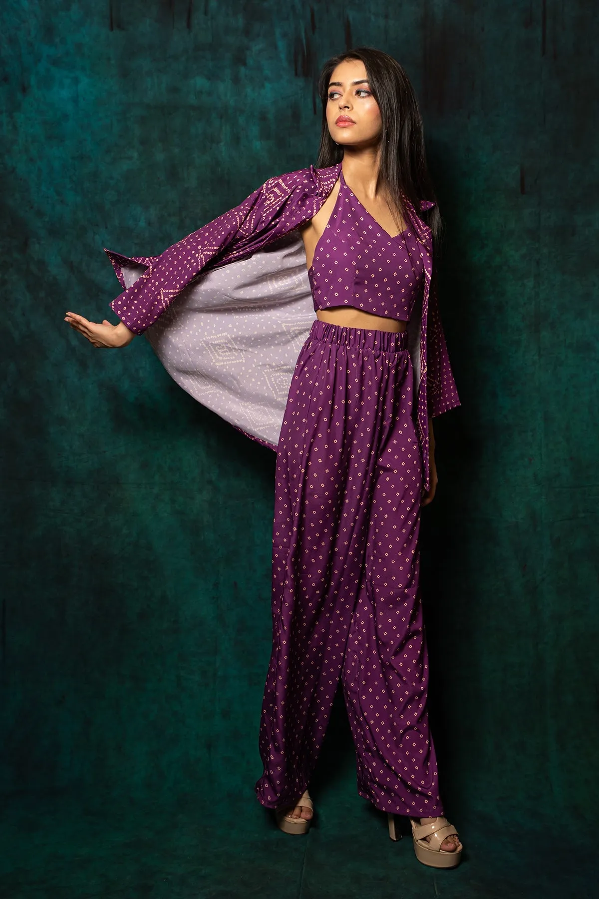 Indie- 3 piece set cami shirt and pants