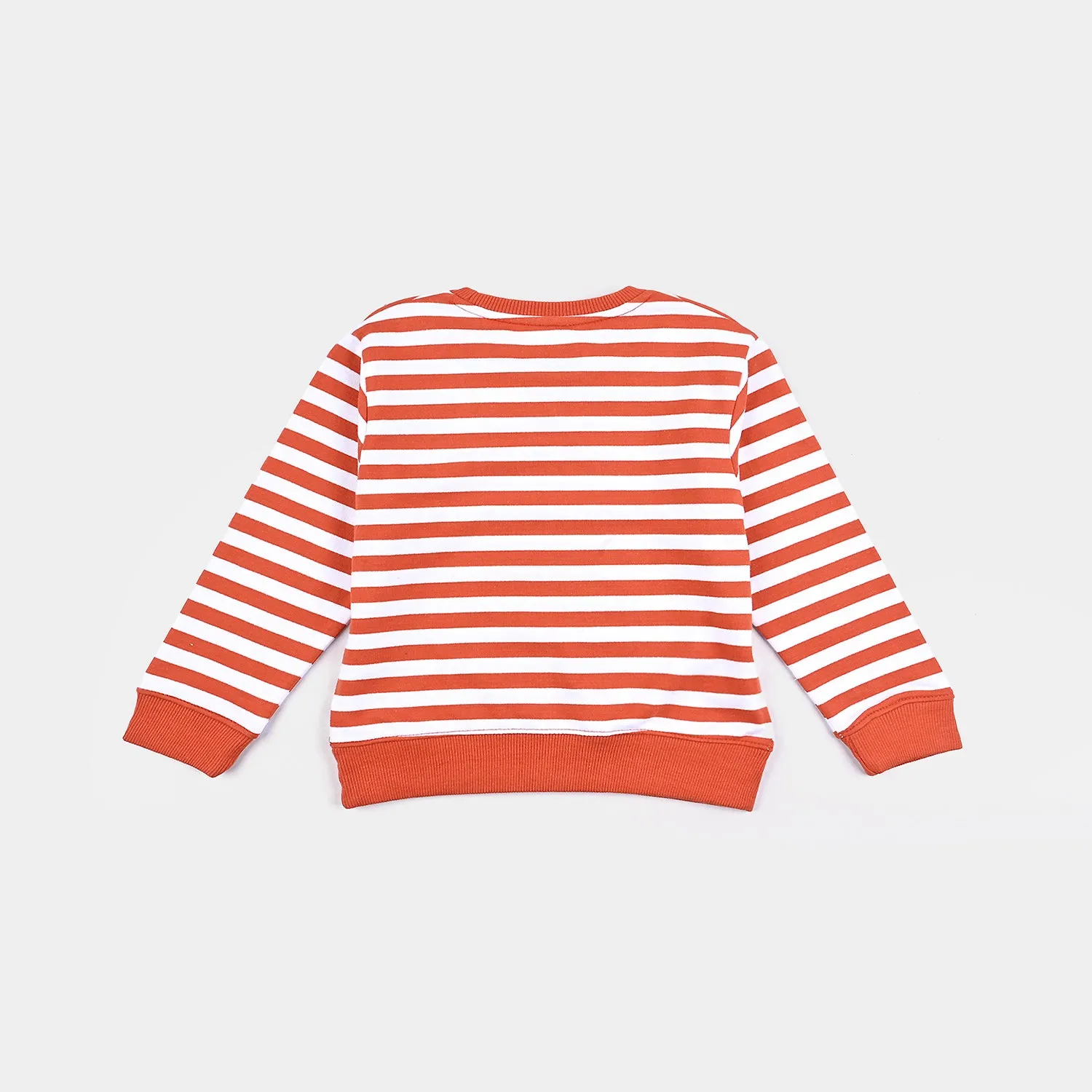 Infant Boys Cotton Terry Knitted Suit Extra Fun-Orange/White