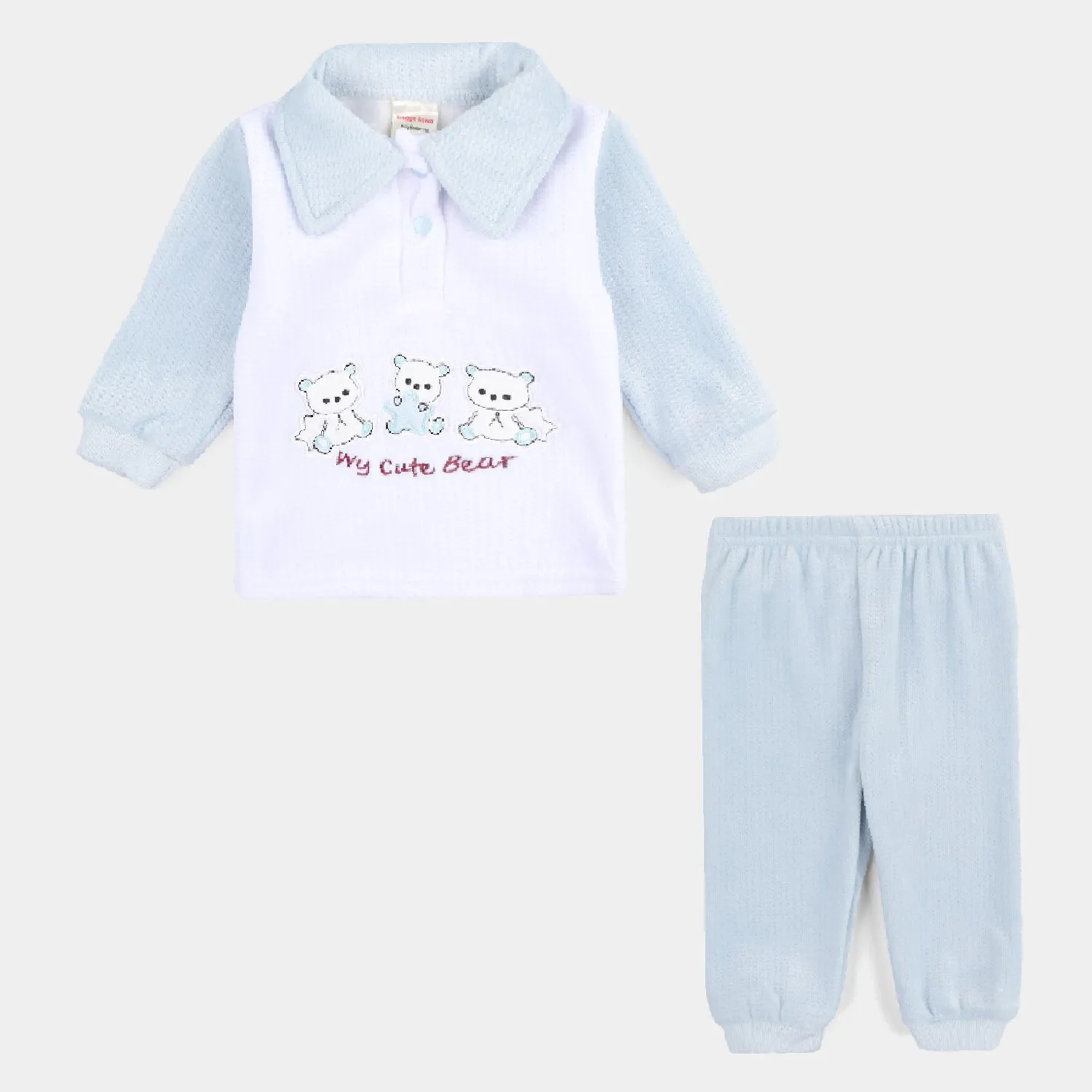 Infant Unisex Suit-Blue/White