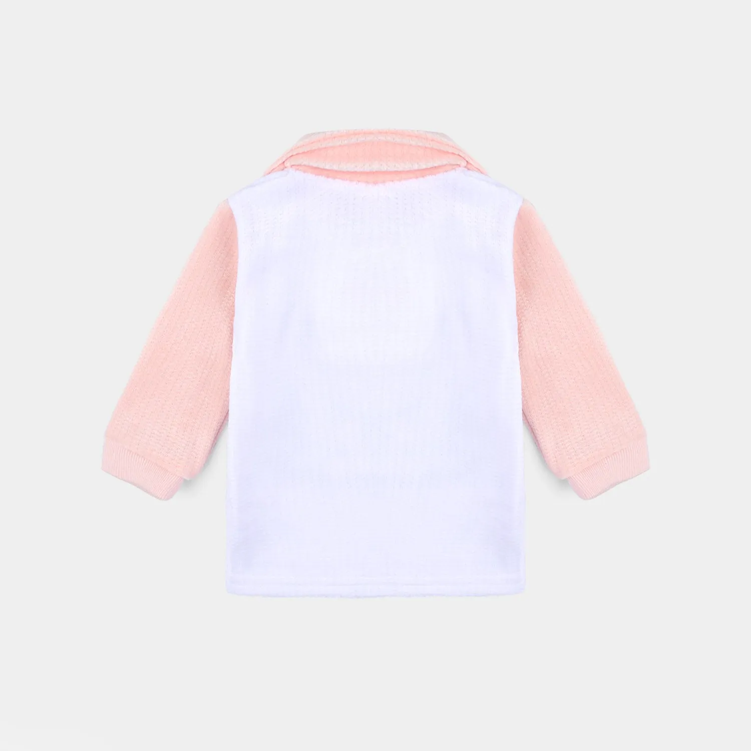 Infant Unisex Suit -Peach/White