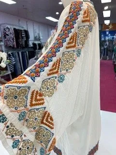 Johnny Was Brony Boxy Blouse - White