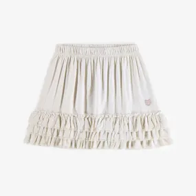 Jupe crème en coton, enfant || Cream skirt in cotton, child