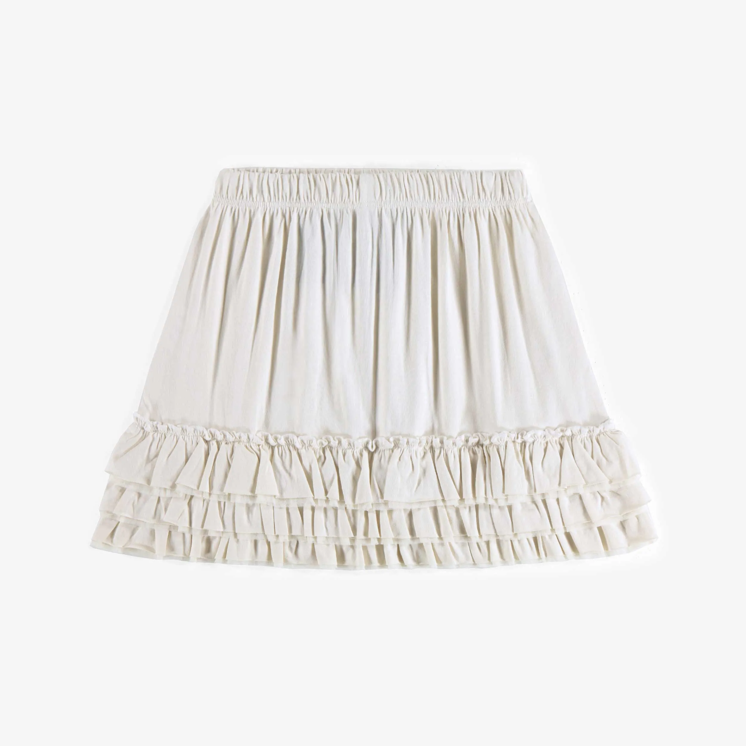 Jupe crème en coton, enfant || Cream skirt in cotton, child