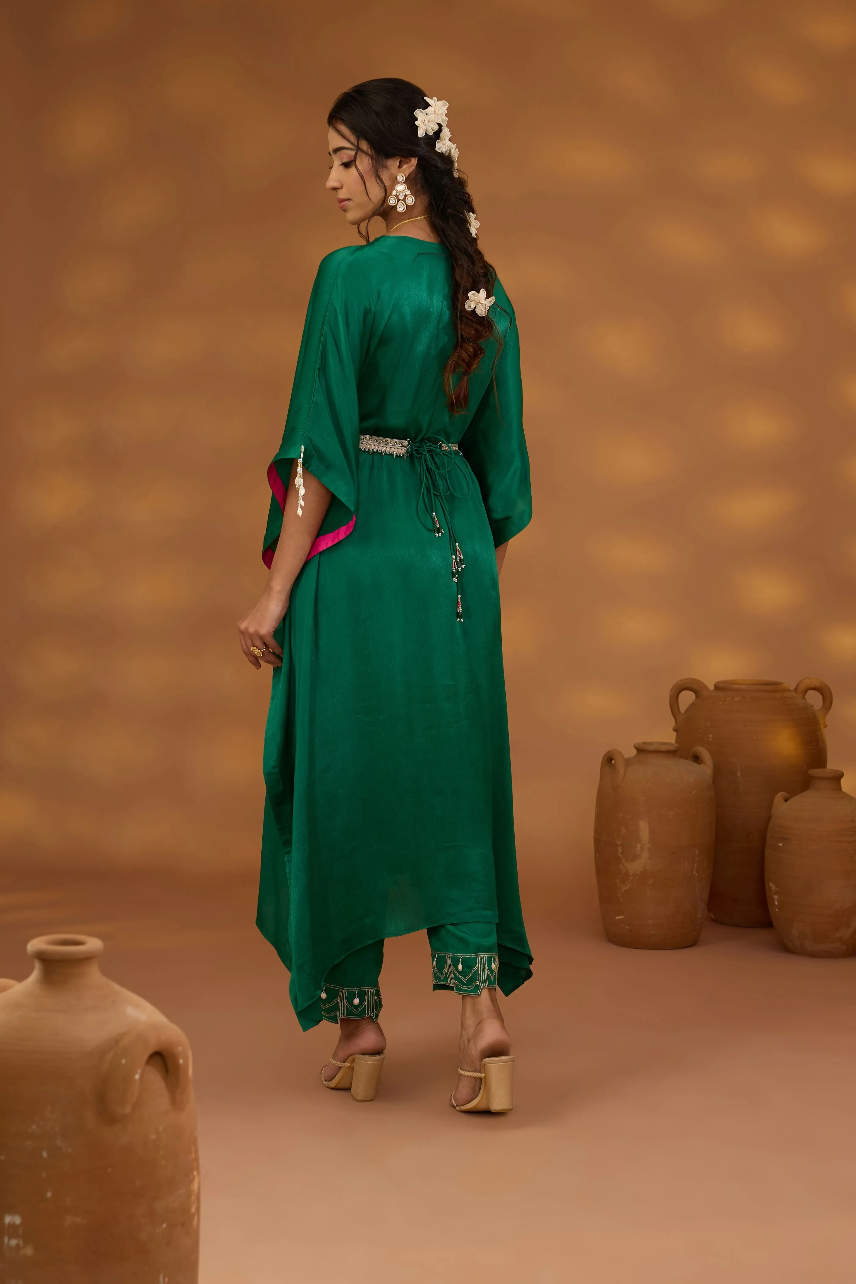 Kamal Talai Drape Kurta Set