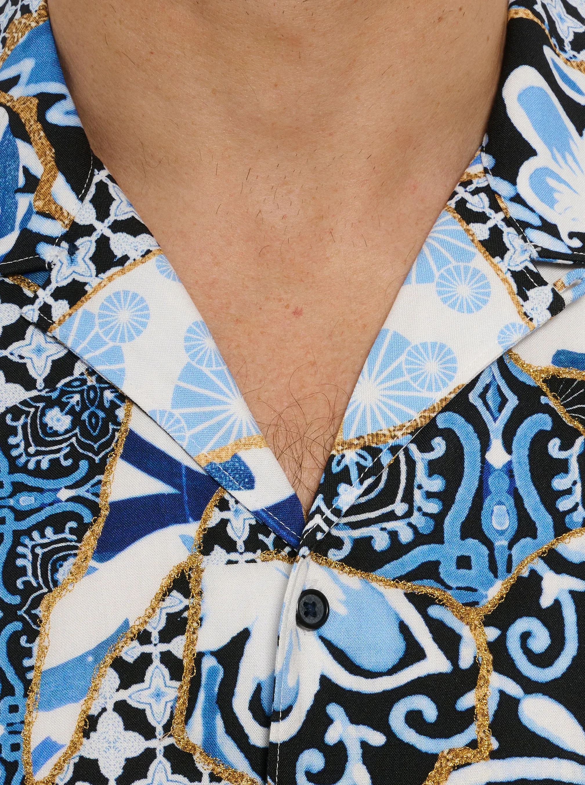 KINTSUGI SHORT SLEEVE BUTTON DOWN SHIRT