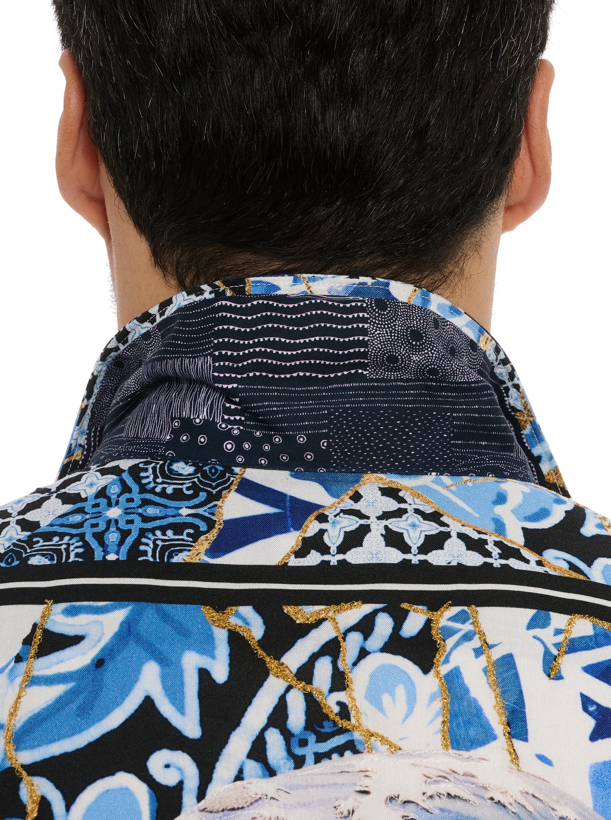 KINTSUGI SHORT SLEEVE BUTTON DOWN SHIRT