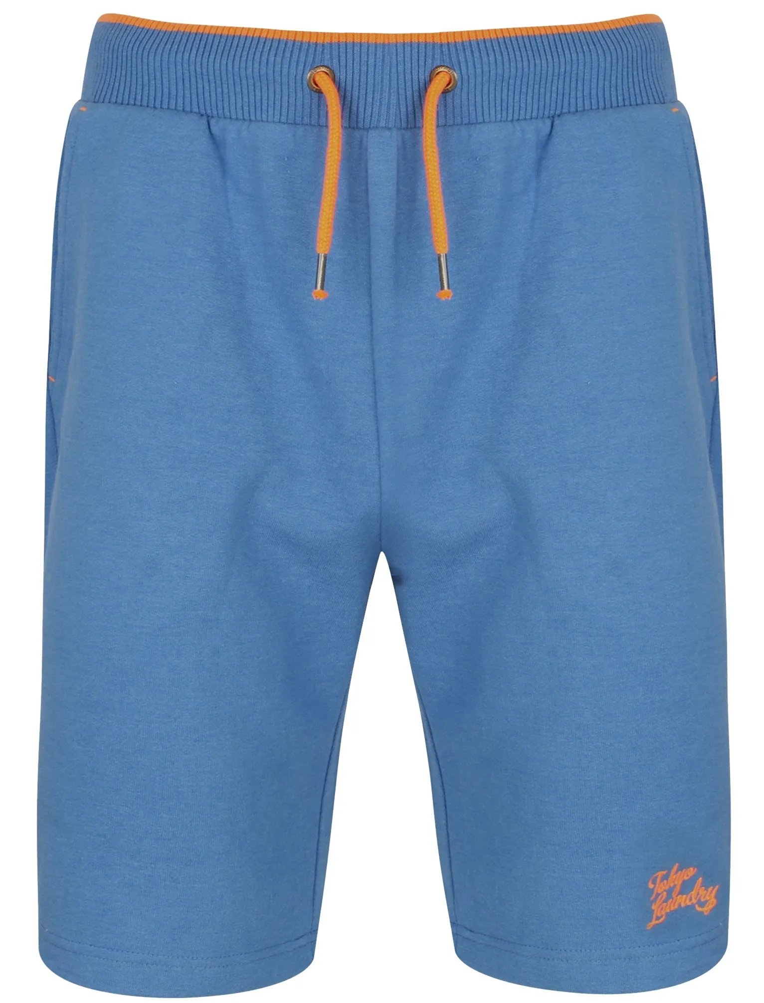 Lawes Brushback Fleece Jogger Shorts In Cornflower Blue Marl - Tokyo Laundry