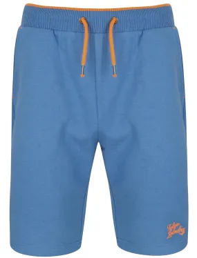 Lawes Brushback Fleece Jogger Shorts In Cornflower Blue Marl - Tokyo Laundry
