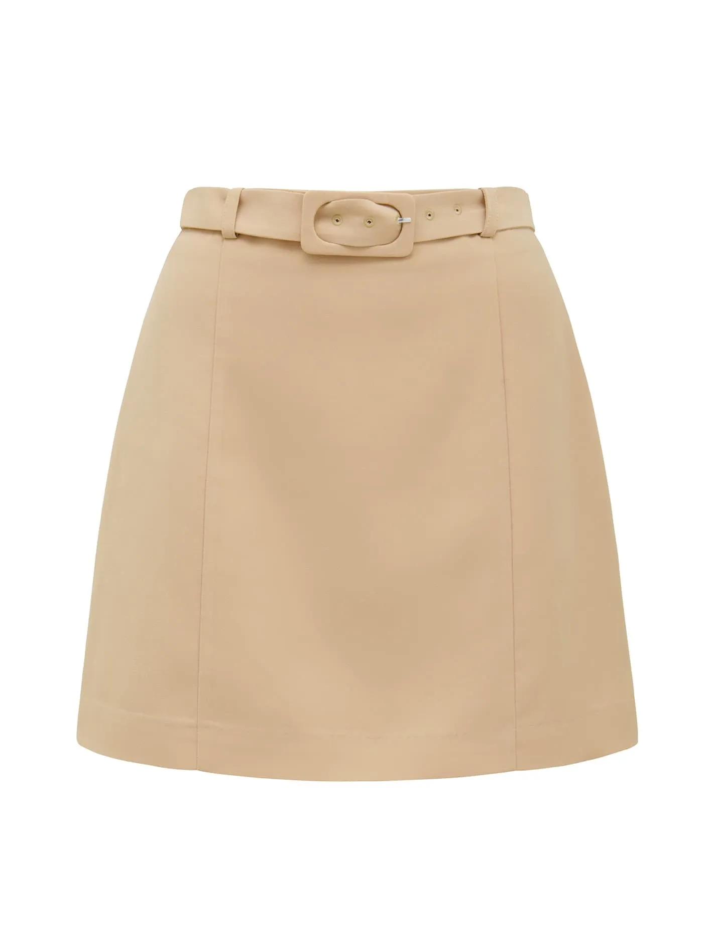 Mara Belted Crepe Mini Skirt