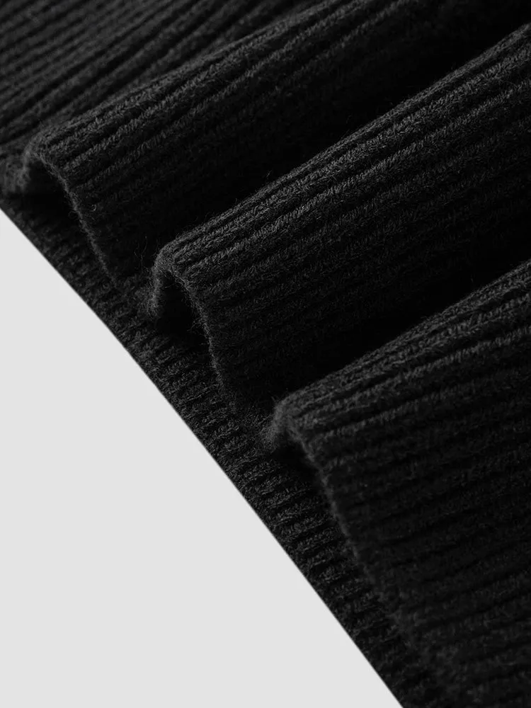 Men's cream turtleneck sweater