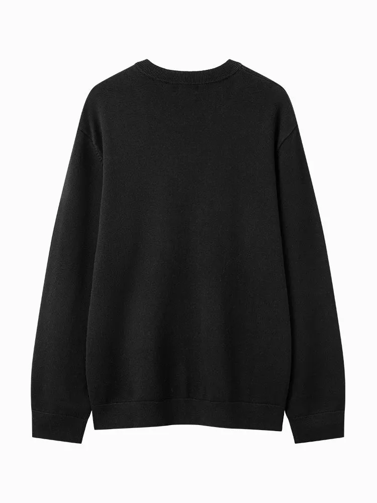 Men's shell card crew neck sweater