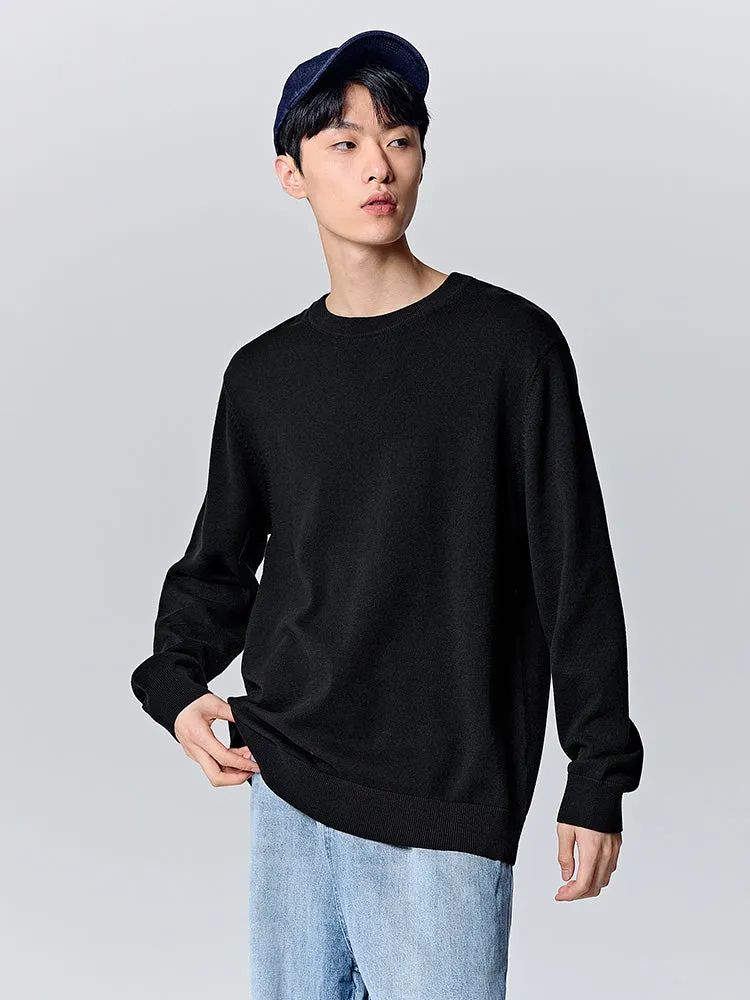 Men's shell card crew neck sweater