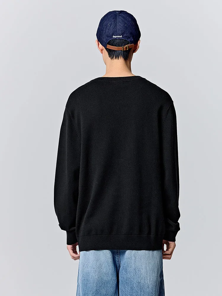 Men's shell card crew neck sweater