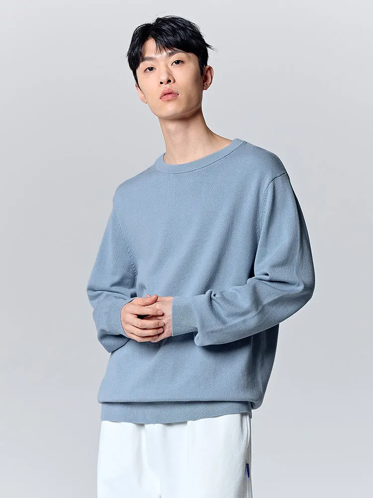 Men's shell card crew neck sweater
