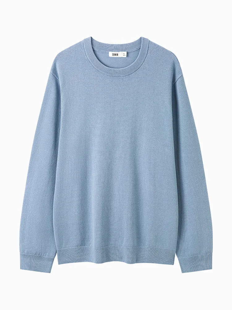 Men's shell card crew neck sweater